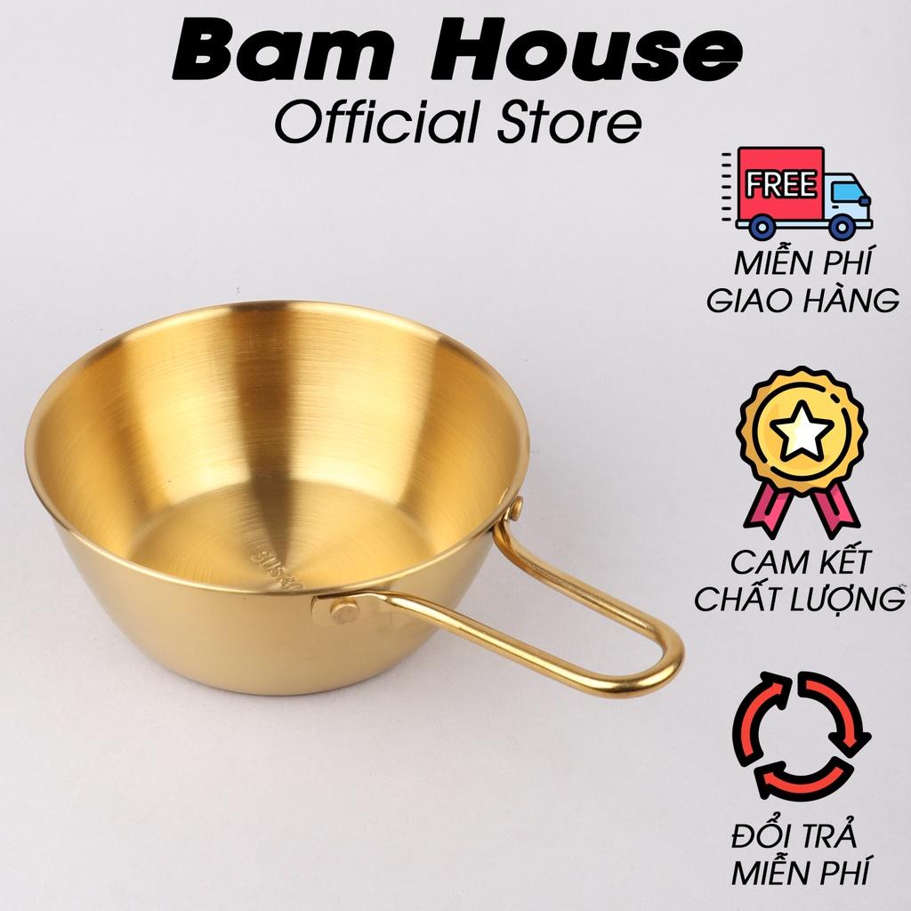 Tô mì inox 304 Bam House có tay cầm chống nóng chắc chắn cao cấp TMI01 - Thố mì inox To mi inox Tô ăn mì