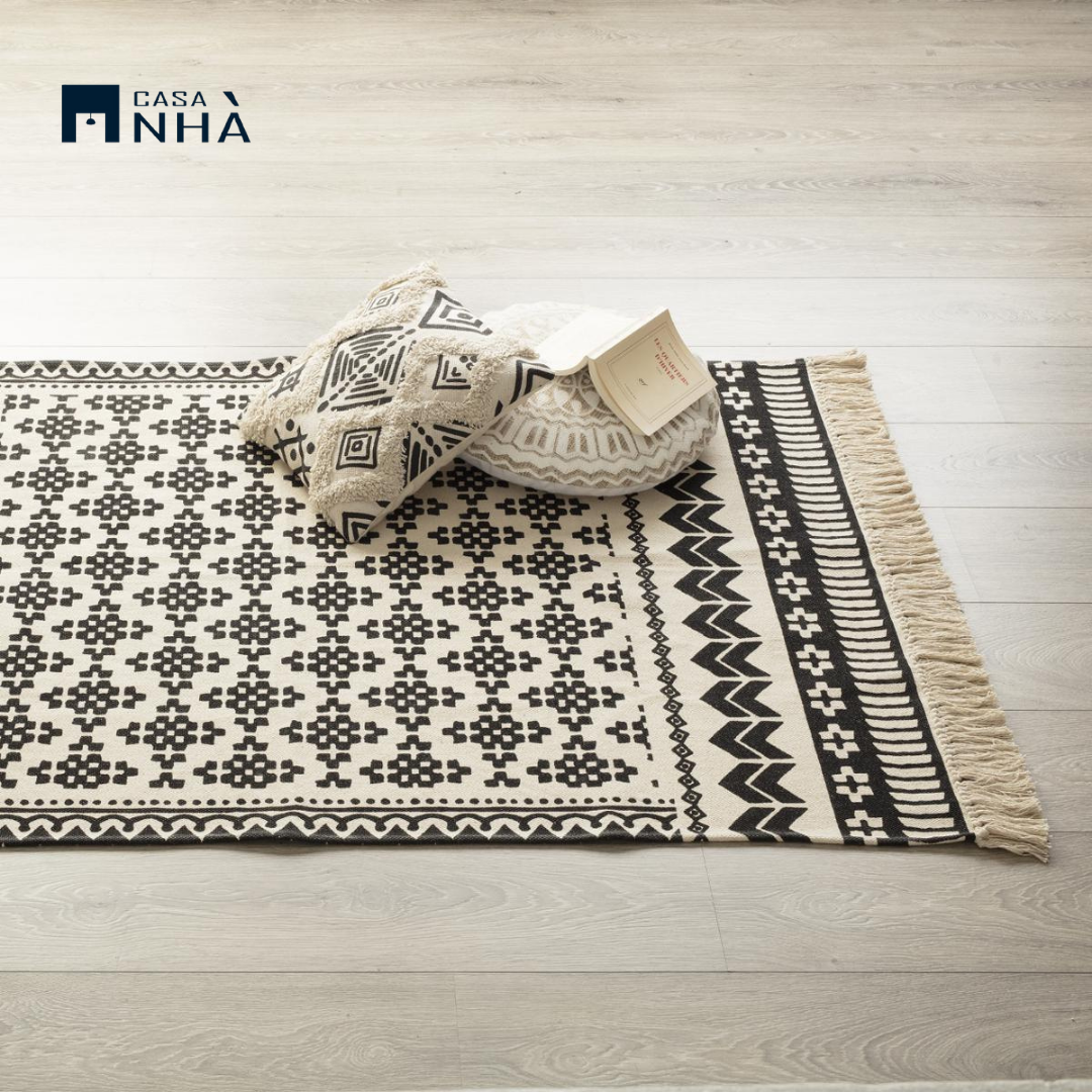 Thảm cotton trải sàn trang trí nhà cửa DELHI CARPET 120x170cm