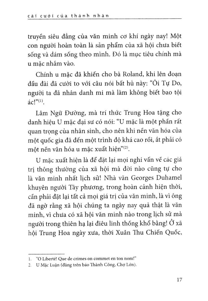 Cái cười của Thánh nhân - TS Thu Giang