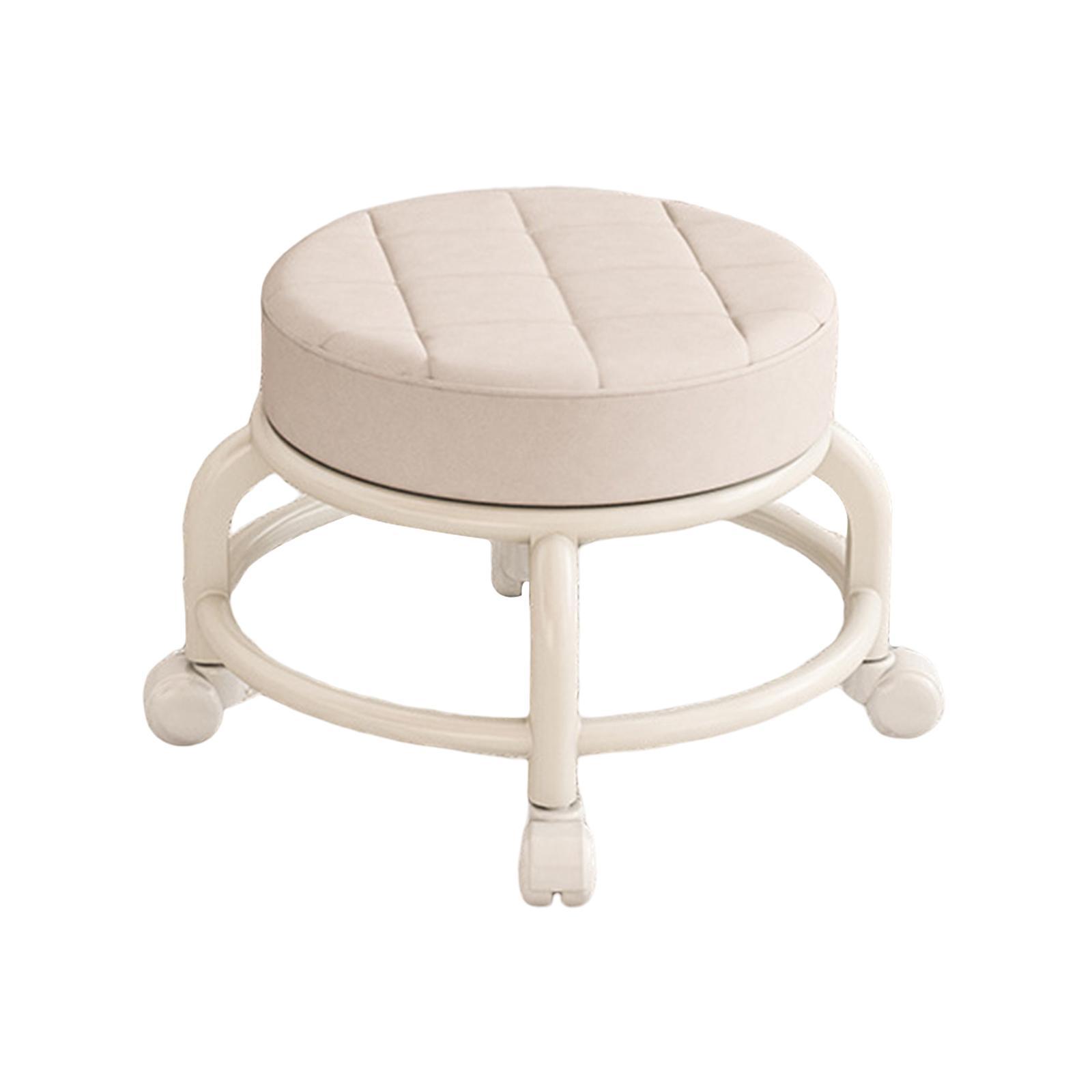 Low Roller Round Seat Comfortable Pulley Wheel Stool for Kids and Adult Home