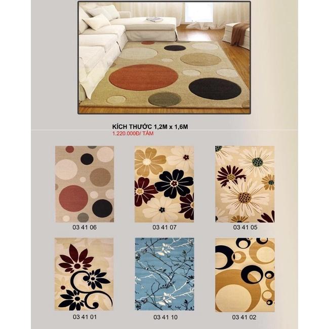 Thảm salon hiện đại TNK size 120x160, thảm trải sàn phòng khách, phòng ngủ, sợi len cao cấp, hoa văn tinh xảo, đẹp mắt