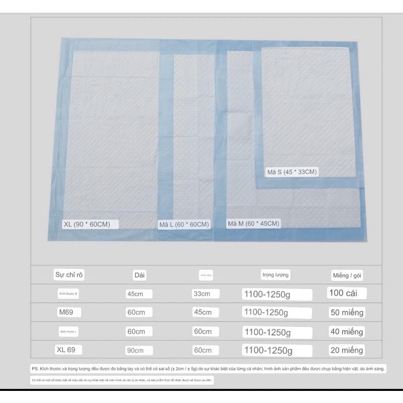 Bịch Tã lót vệ sinh cho chó mèo đi vệ sinh vào khay, chuồng bằng giấy siêu thấm hút đủ Size S, M, L, XL
