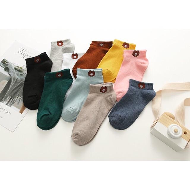 COMBO 10 ĐÔI TẤT GẤU CỔ NGẮN SIÊU CUTE