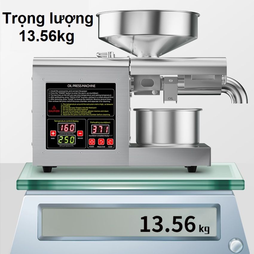 Máy ÉP DẦU THỰC VẬT chuyên nghiệp nâng cấp hoàn toàn Thương hiệu Mỹ cao cấp Septree - T3, Dung tích phễu 6 lít, Công suất lớn 110W - Hàng Nhập Khẩu, Bảo Hành 1 Năm