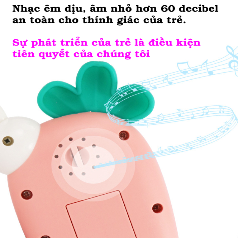 Điện thoại đồ chơi có nhạc phát sáng, an toàn cho bé giúp phát triển khả năng âm nhạc