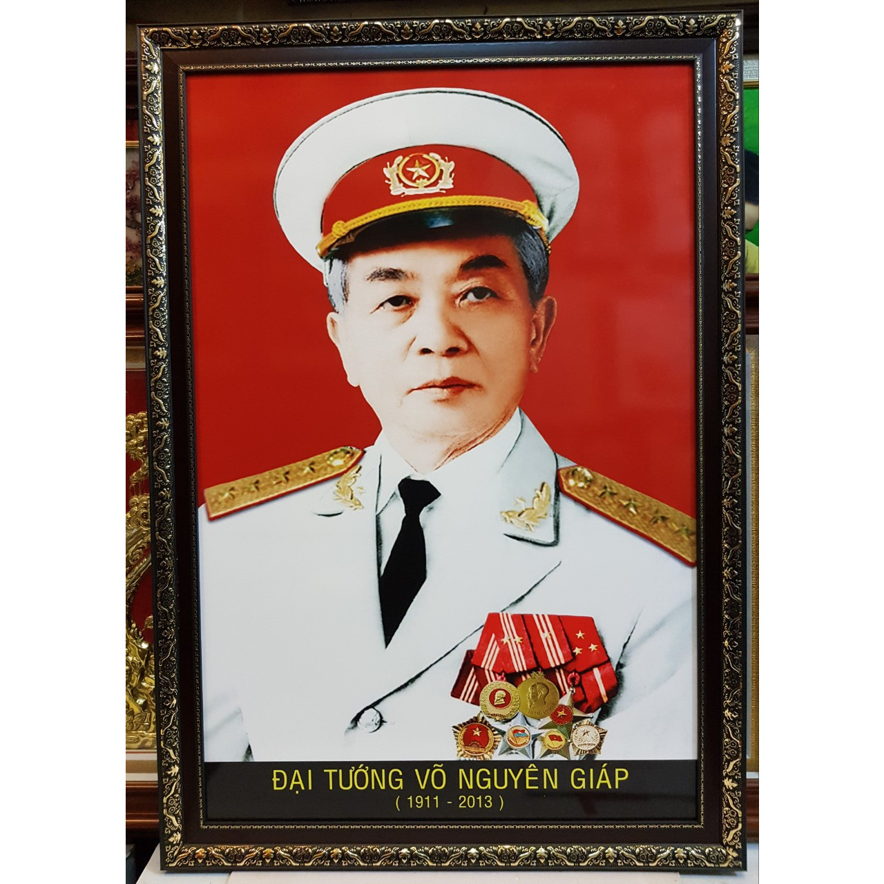 ẢNH CHÂN DUNG ĐẠI TƯỚNG VÕ NGUYÊN GIÁP -IN DẦU CAO CẤP