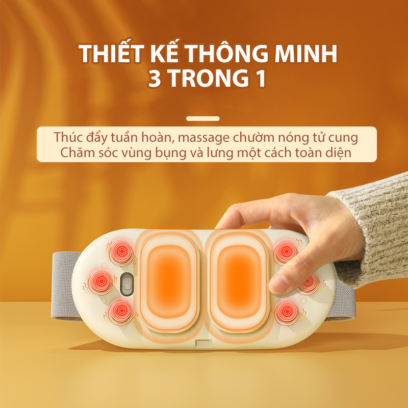 Đai chườm nóng, Máy massage giảm đau bụng kinh, Máy chườm ấm bụng