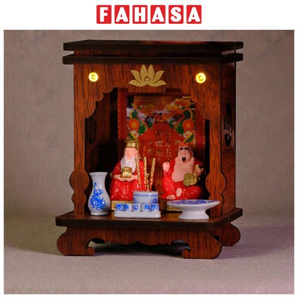 Mô Hình DIY - Bàn Thờ Thần Tài Thổ Địa - Song Long Chầu Nguyệt - Manihum BTN-01