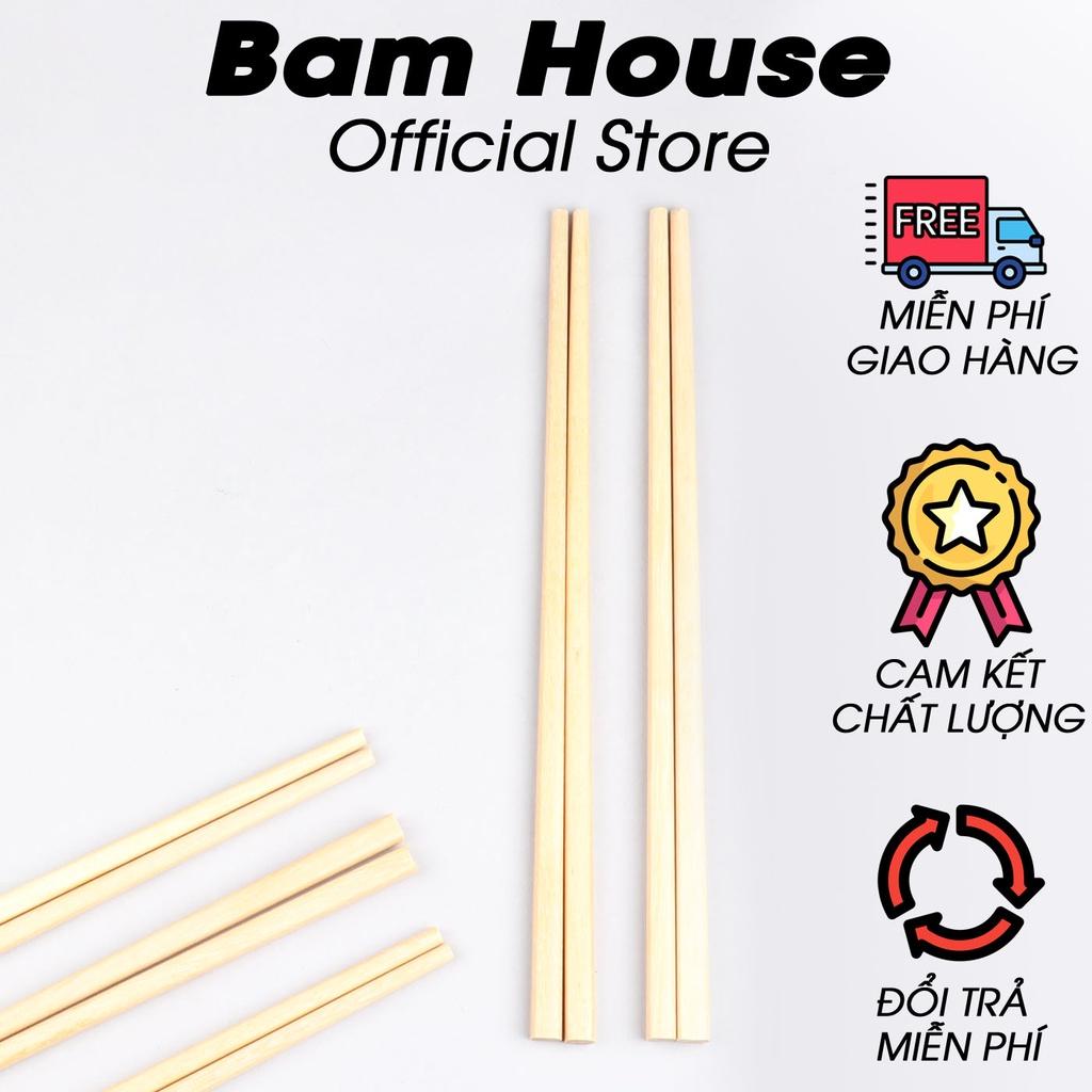 Bộ 10 đôi đũa gỗ xương gà Bam House màu be cao cấp thân thiện môi trường DXG03 - Gia dụng bếp
