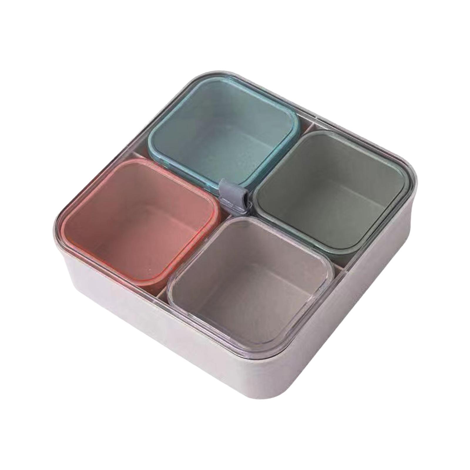 Divided Serving Tray with Lid Food Storage Containers for Nuts Dessert Cakes