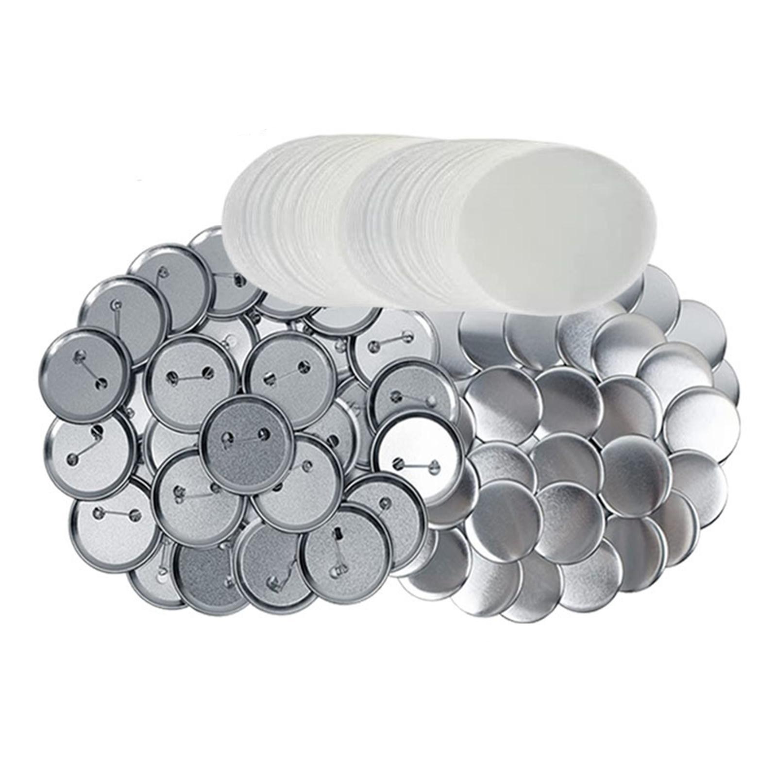 100 Sets Blank Button Making Supplies for Button Maker Machine Empty DIY Pin