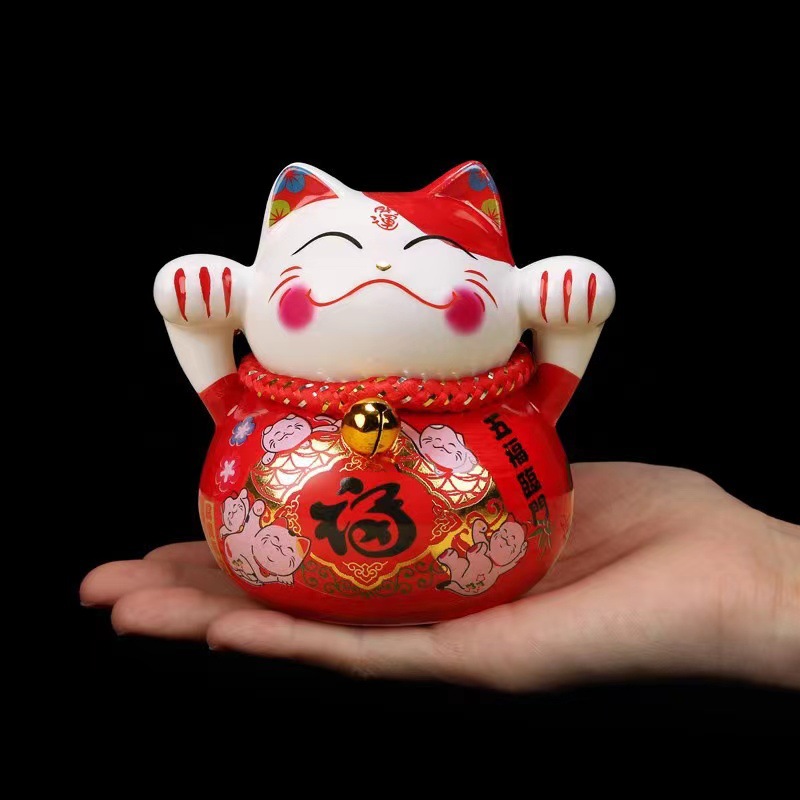 Mô hình Mèo Lucky Neko may mắn ống tiết kiệm nhỏ trang trí nhà cửa xe hơi_ Hàng Chính Hãng