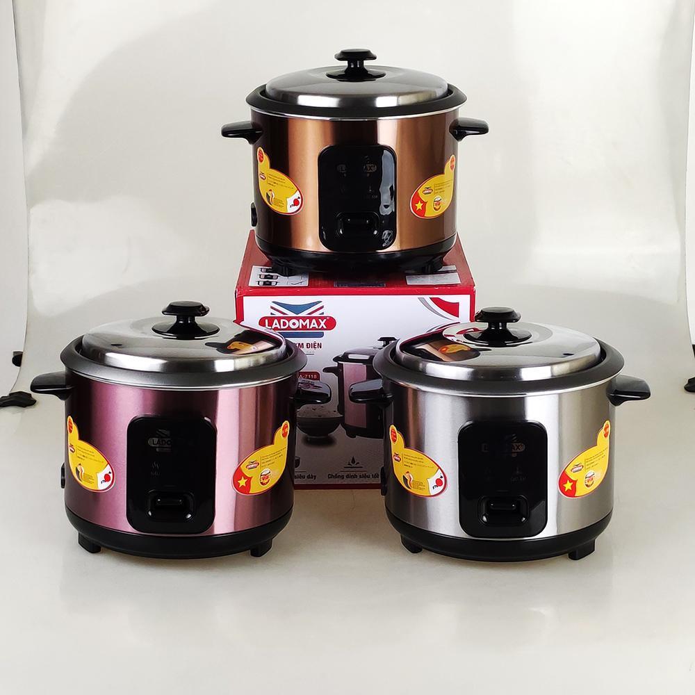 Nồi cơm điện mini 0.6L Ladomax HA-7106 thiết kế nắp rời thoát hơi tốt, nấu cơm cho 1 - 2 người ăn-Hàng chính hãng