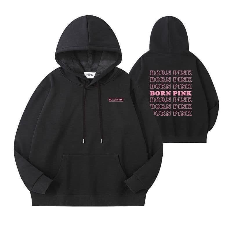 Áo hoodie Born Pink Blackpink chất nỉ in 2 mặt tay dài Kpop cryaotic10