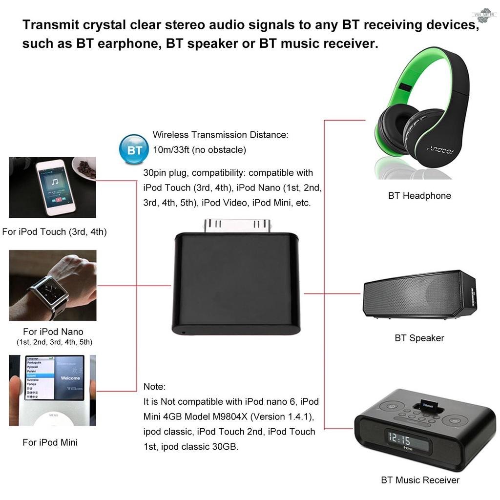 BT Adapter Dongle Transmitter Compatible with iPod Mini iPod Nano Touch Video