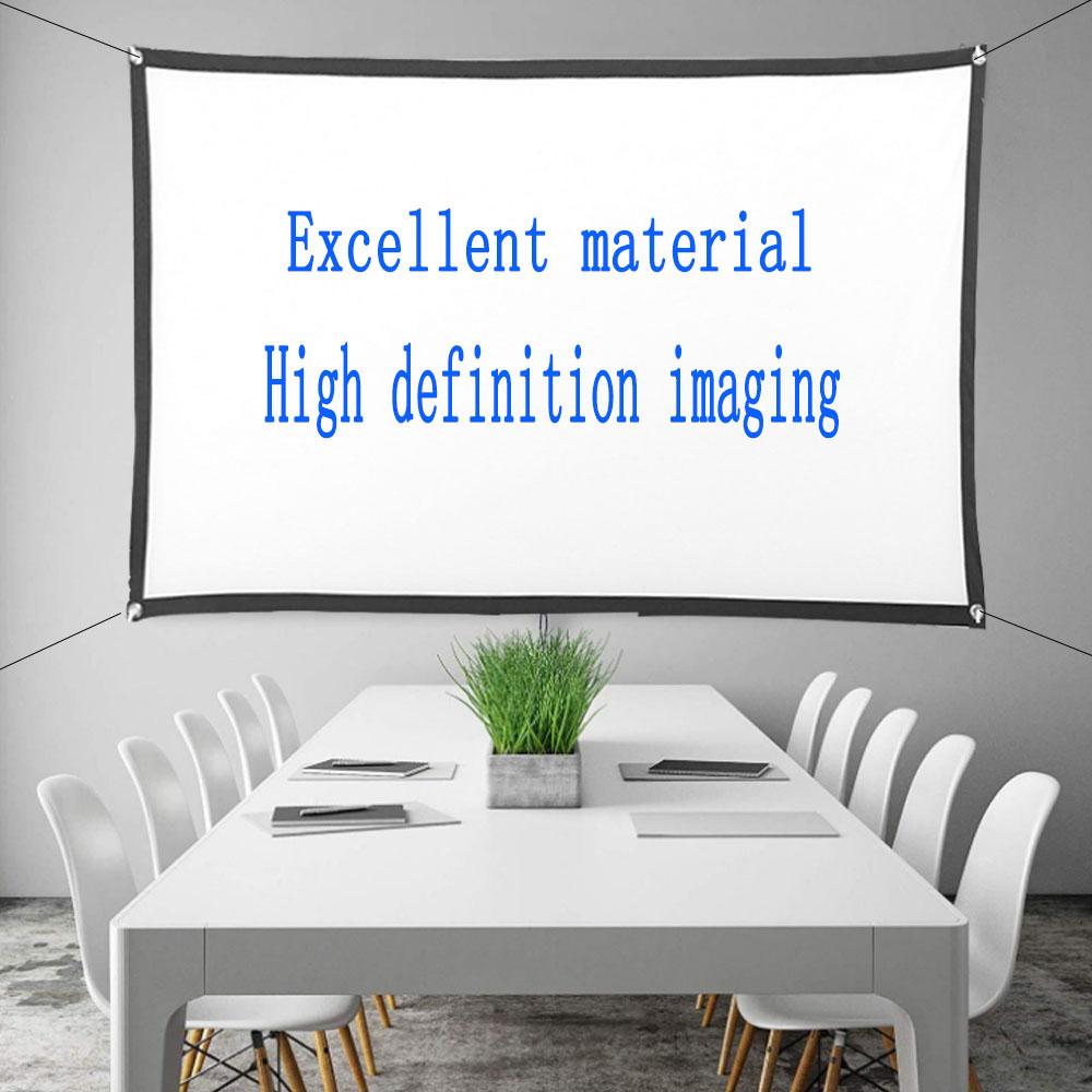 16:9 Projector Screen 72inches Portable High Definition Projection Screen for Home Theater