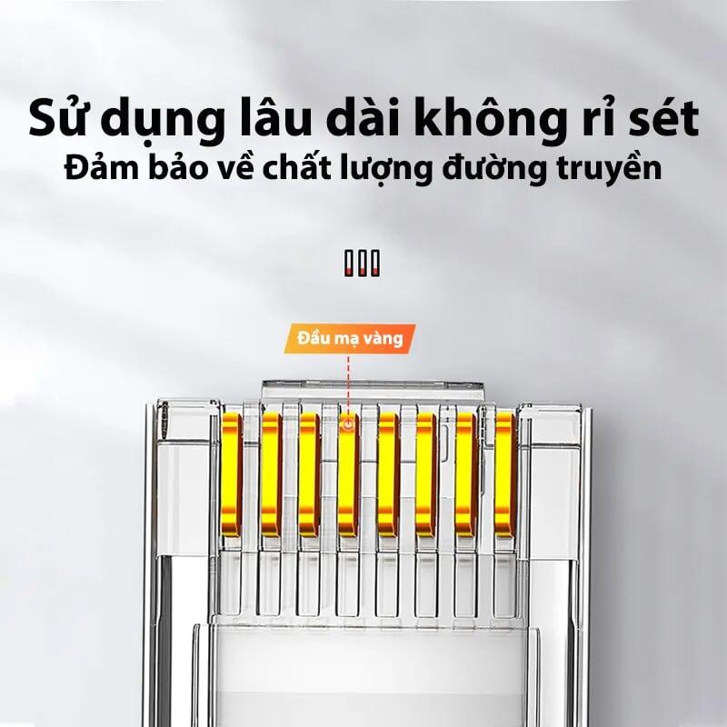 Ugreen UG50962NW120TK 50 cái 1 hộp Cat6 mạ vàng đầu bấm mạng - HÀNG CHÍNH HÃNG