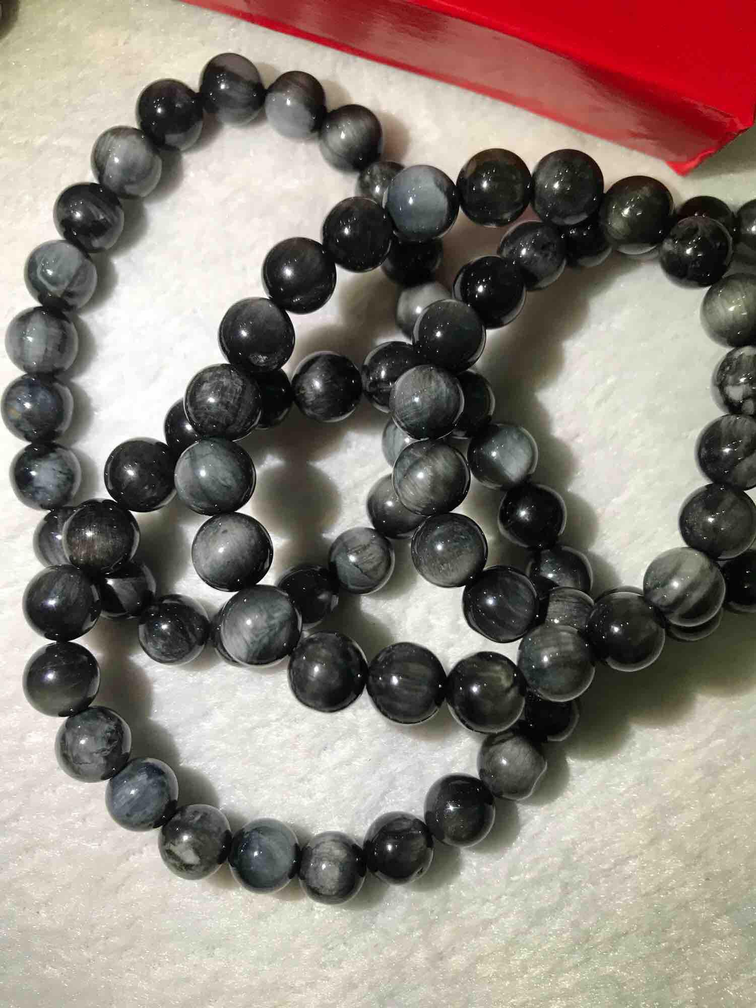 VÒNG TAY ĐÁ THẠCH ANH MẮT CHIM ƯNG 8MM NỮ MỆNH THỦY MỘC ĐÁ THIÊN NHIÊN