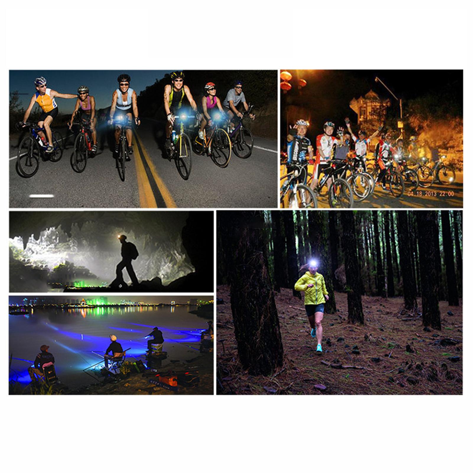 Đèn LED có thể sạc lại cho xe đạp pin 1200mAh, 3 chế độ chiếu sáng, chống nước