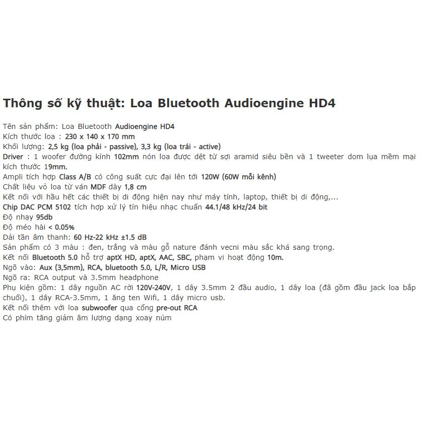 Loa Bluetooth Audioengine HD4  - Hàng Chính Hãng