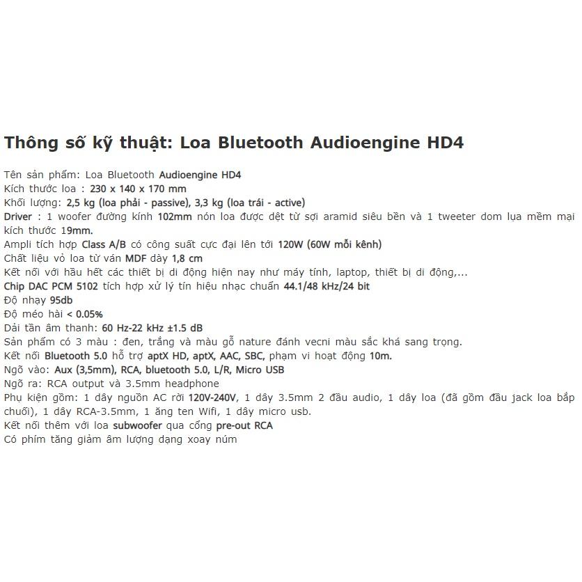 Loa Bluetooth Audioengine HD4  - Hàng Chính Hãng