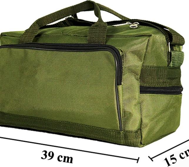 Túi xách du lịch vải bố xanh rêu cao cấp AH size nhỏ