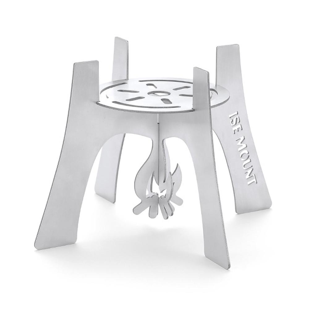 ISE MOUNT Portable Alcohol Stoves Stand Outdoor Camping Pincnic BBQ Cookware Accessory Stainless Steel Lightweight Alcohol Furnace Bracket