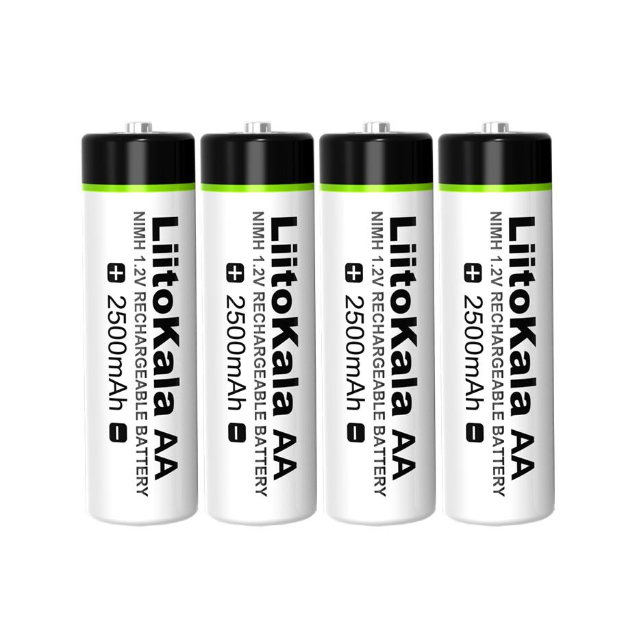 4-50 CHIẾC Pin Sạc Liitokala 1.2V AA 2500mAh Ni-MH Cho Súng Đo Nhiệt Độ Chuột Đồ Chơi Điều Khiển Từ Xa pin Màu sắc: 1.2V AA 8 CHIẾC
