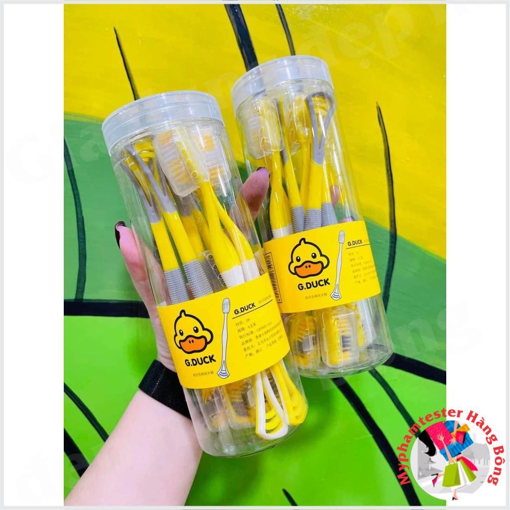 Bàn chải Vịt vàng G.DUCK kèm cạo lưỡi 2in1