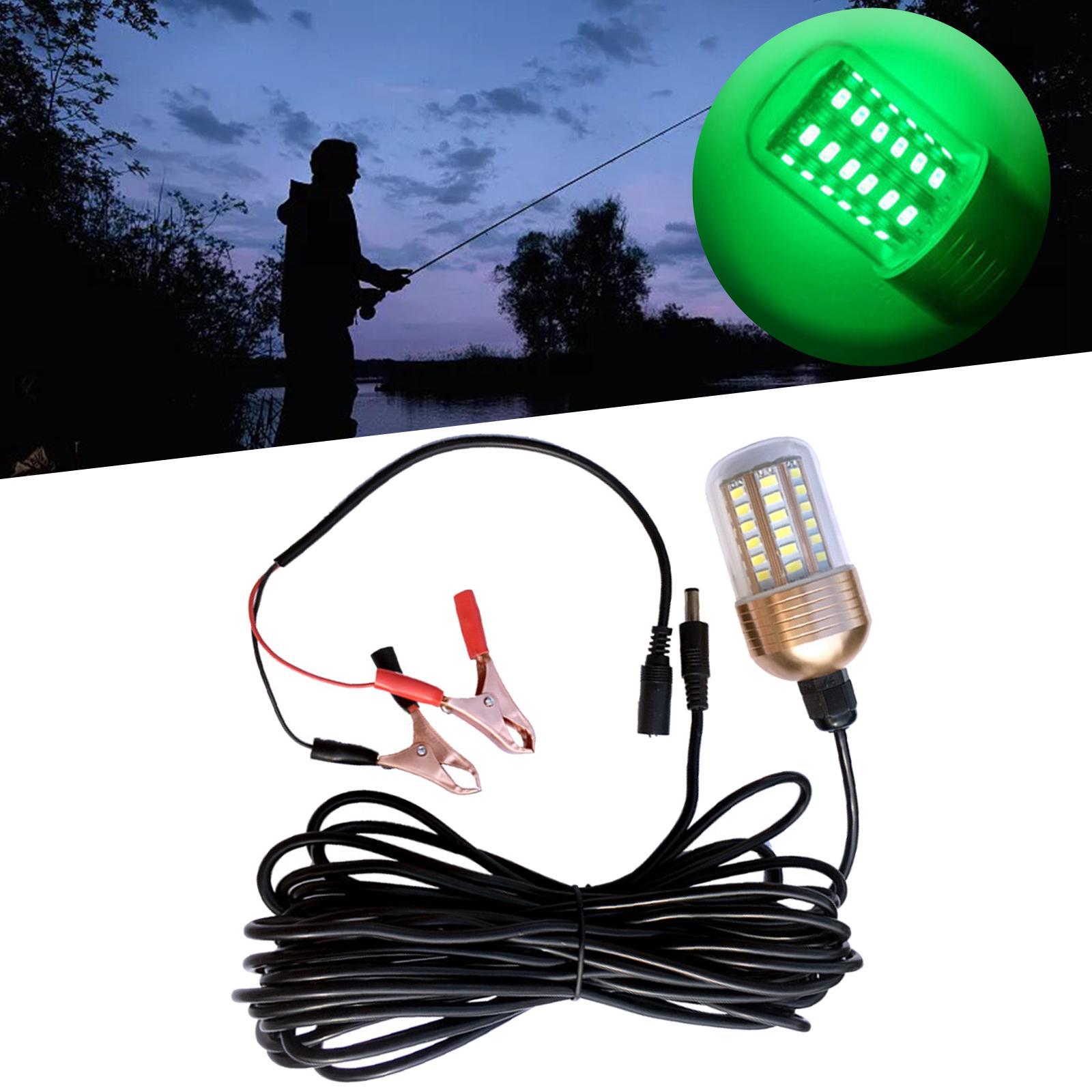 LED Submersible Fishing Night Light Underwater Fish Lure Bait Finder Lamp