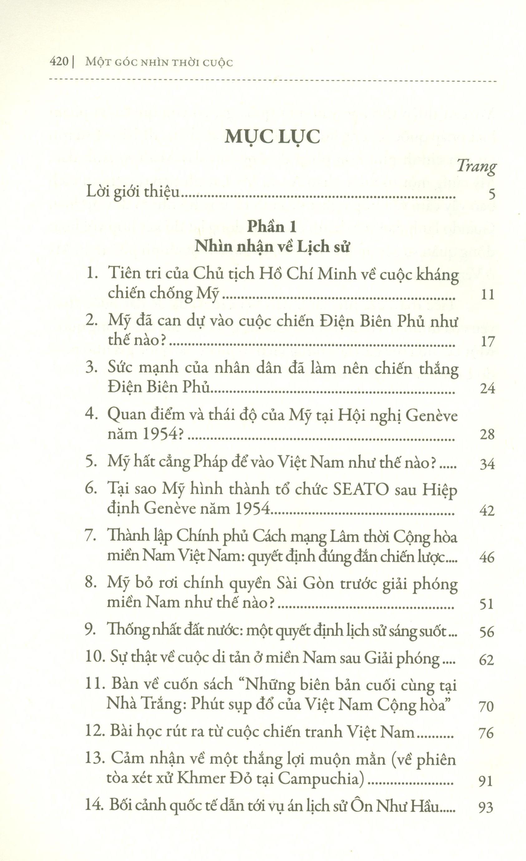 Một Góc Nhìn Thời Cuộc