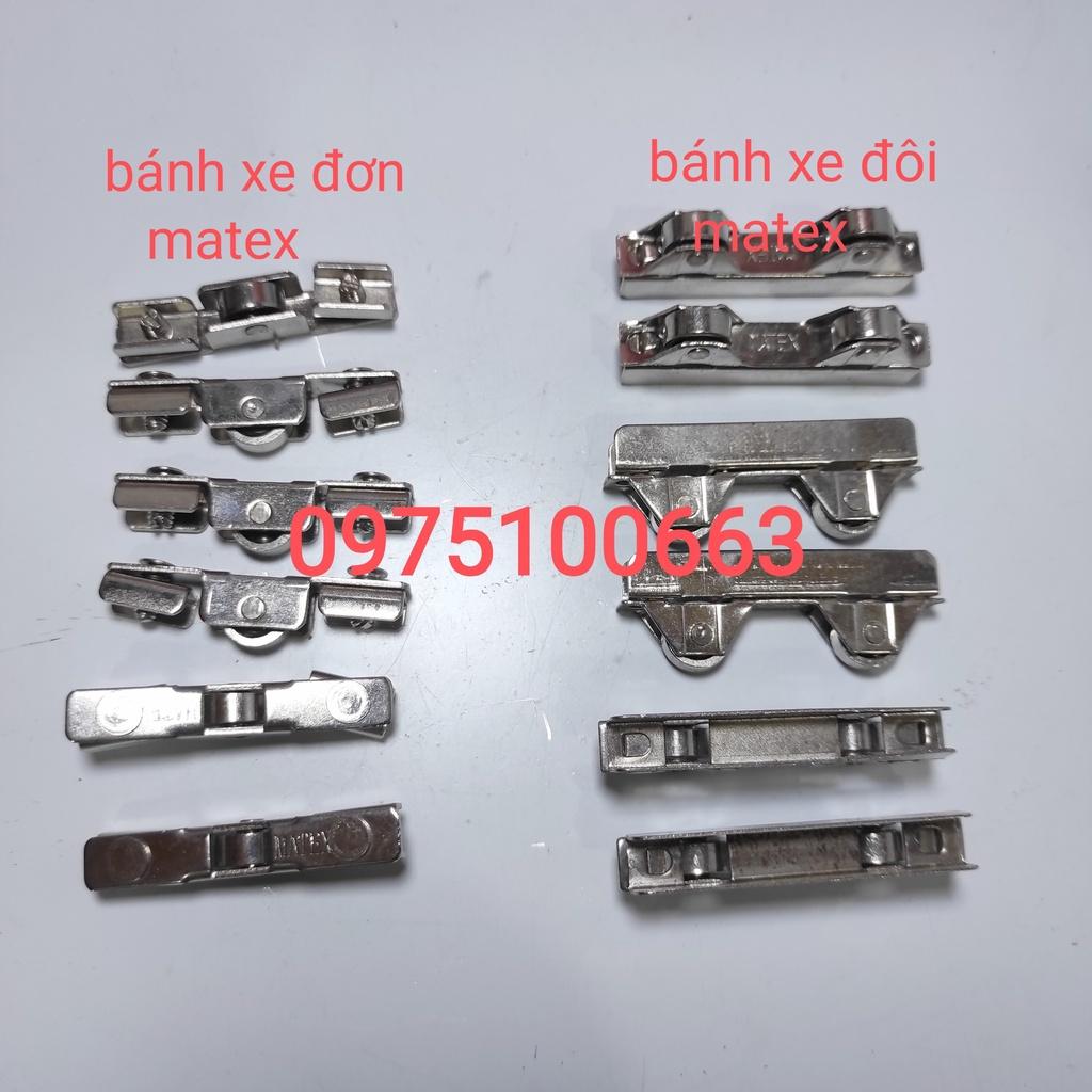 Bánh xe cửa lùa đơn đôi Matex - Bánh xe cửa nhôm-Bánh xe cửa kính-Bánh xe cửa sắt-Bánh xe lùa kính