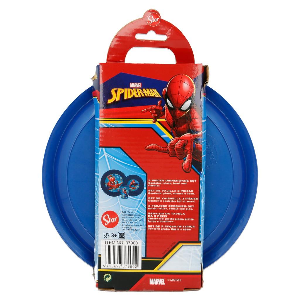 Combo SieuKid Gồm Bát, Đĩa, Ly Spider-Man Graffiti Chính Hãng