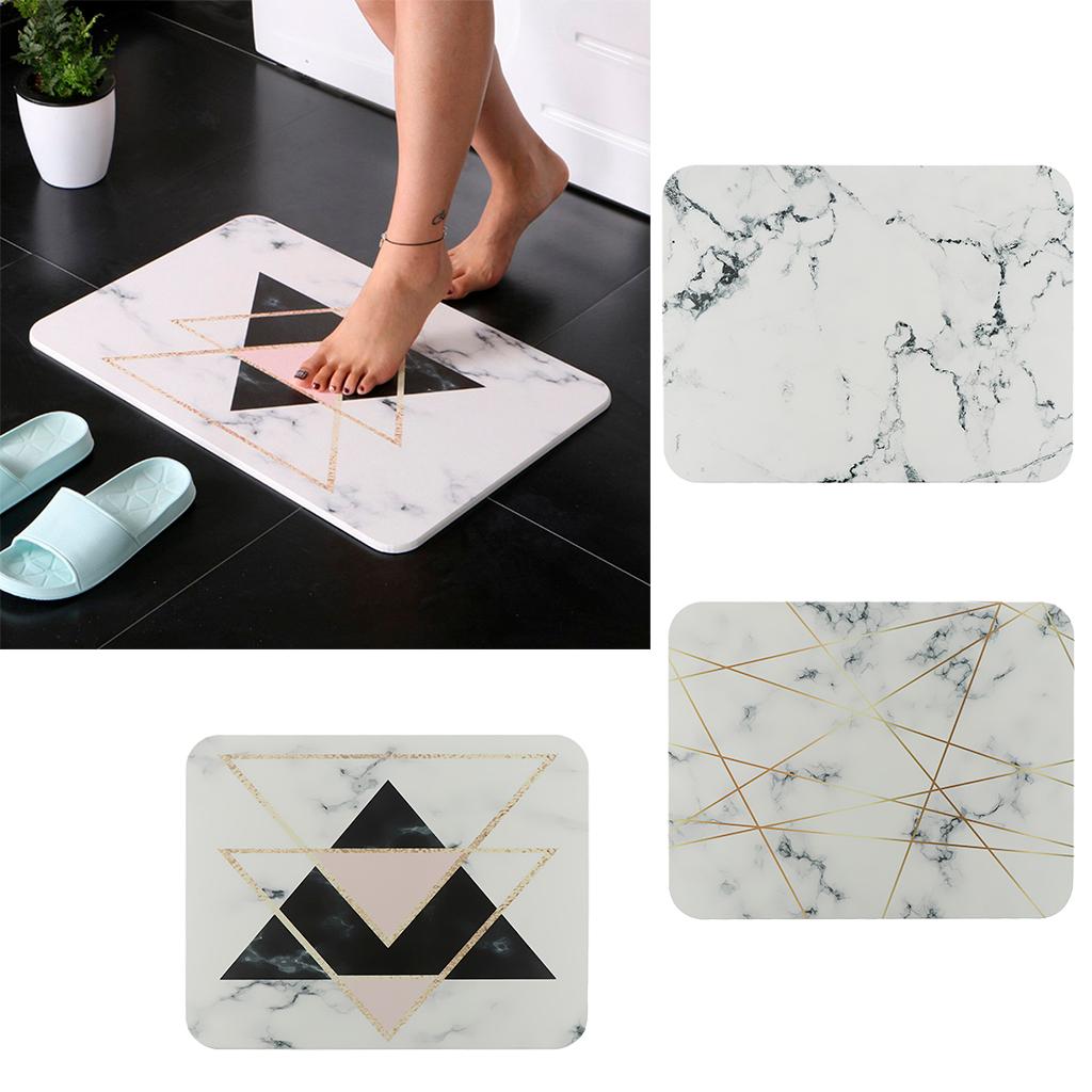 Diatom Mud Quick Dry Mat Doormat for Kitchen Bathroom Rectangle 45x35cm A