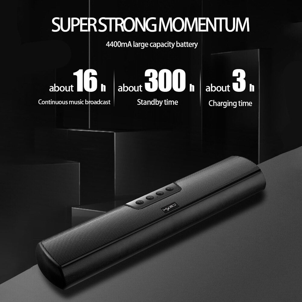 Loa Soundbar Vi Tính Không Dây Bluetooth 5.0 Công Suất 20W HXSJ Q3 - Hàng Chính Hãng