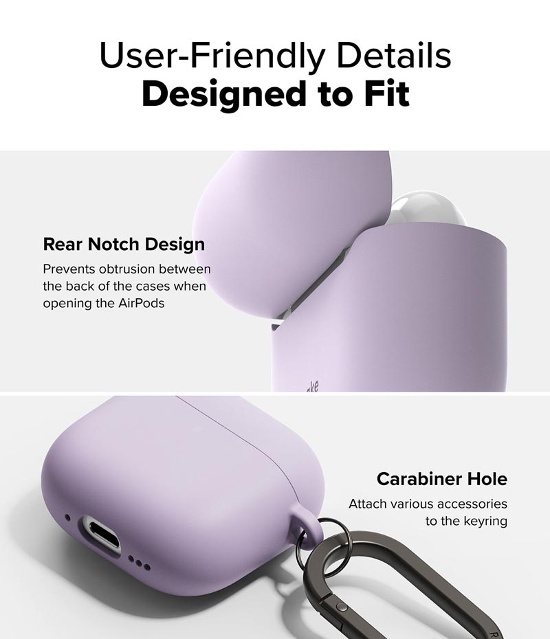 Vỏ ốp dành cho AirPods 4 RINGKE Silicone - Hàng Chính Hãng