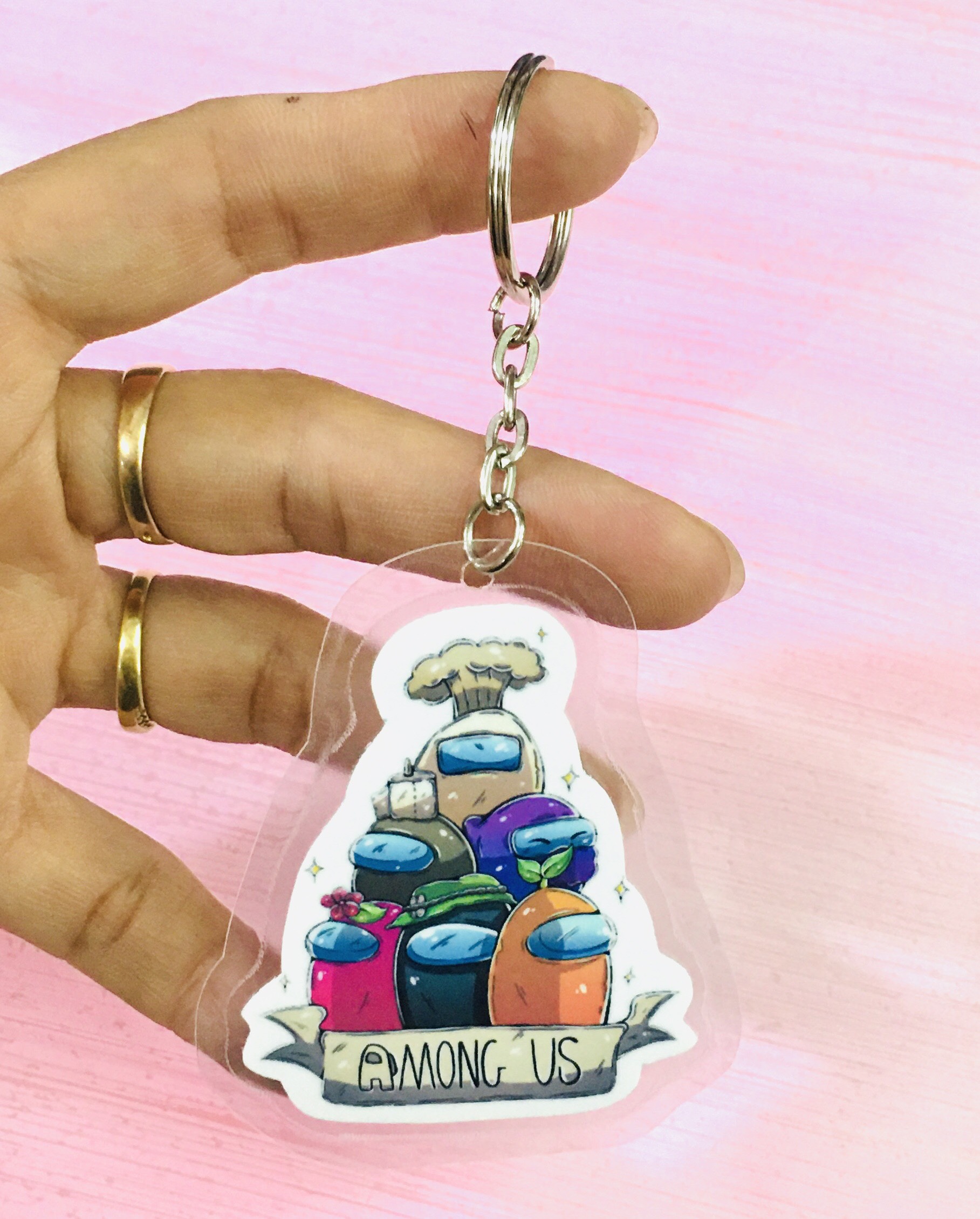 Set 3 Móc khóa cắt tỉa Among Us khác nhau gửi gẫu nhiên