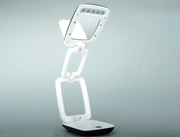 Kính lúp 3X để bàn gấp mở tiện dụng K7021 - Tặng kèm miếng thép đa năng 11in1