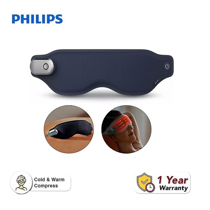 Máy massage mắt nóng và lạnh công nghệ 3Dsuit và VibWave thương hiệu Philips cao cấp PPM3101E - Hàng Nhập Khẩu