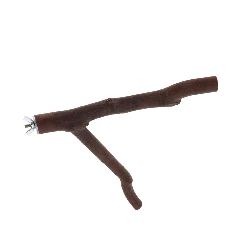 2-pcs Parrot Wood Hanging Stand Toy Parakeet Branch Perches Toy #1#3
