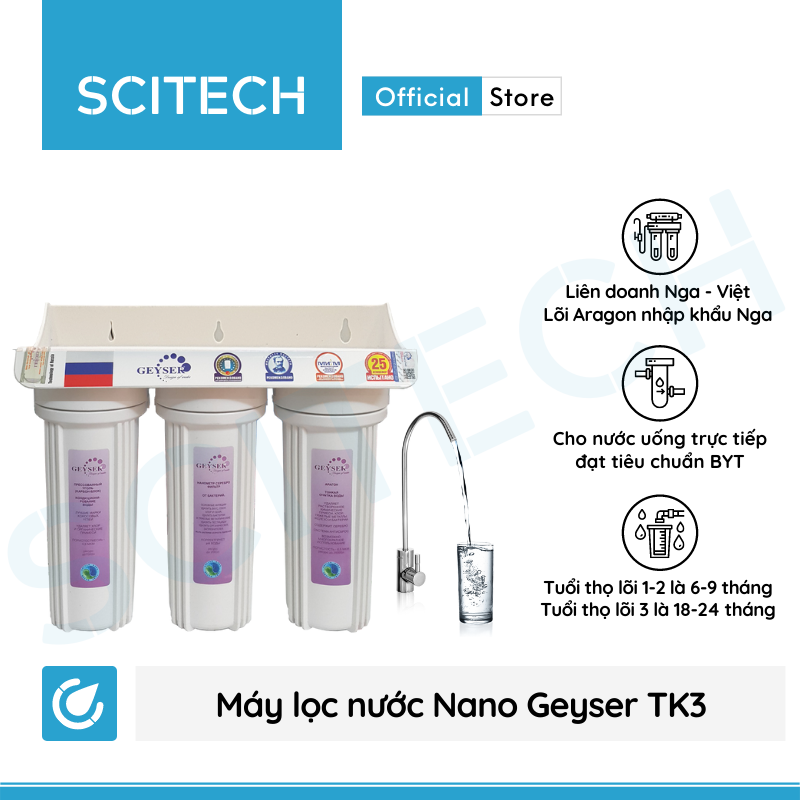 Máy lọc nước Nano Geyser TK by Scitech - Hàng chính hãng