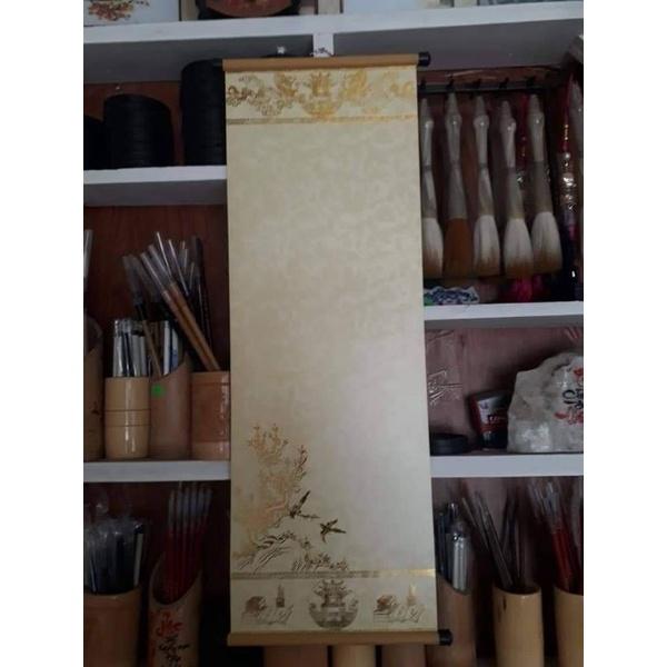 Combo 10 tờ Giấy viết thư pháp 27x80cm cả nẹp treo