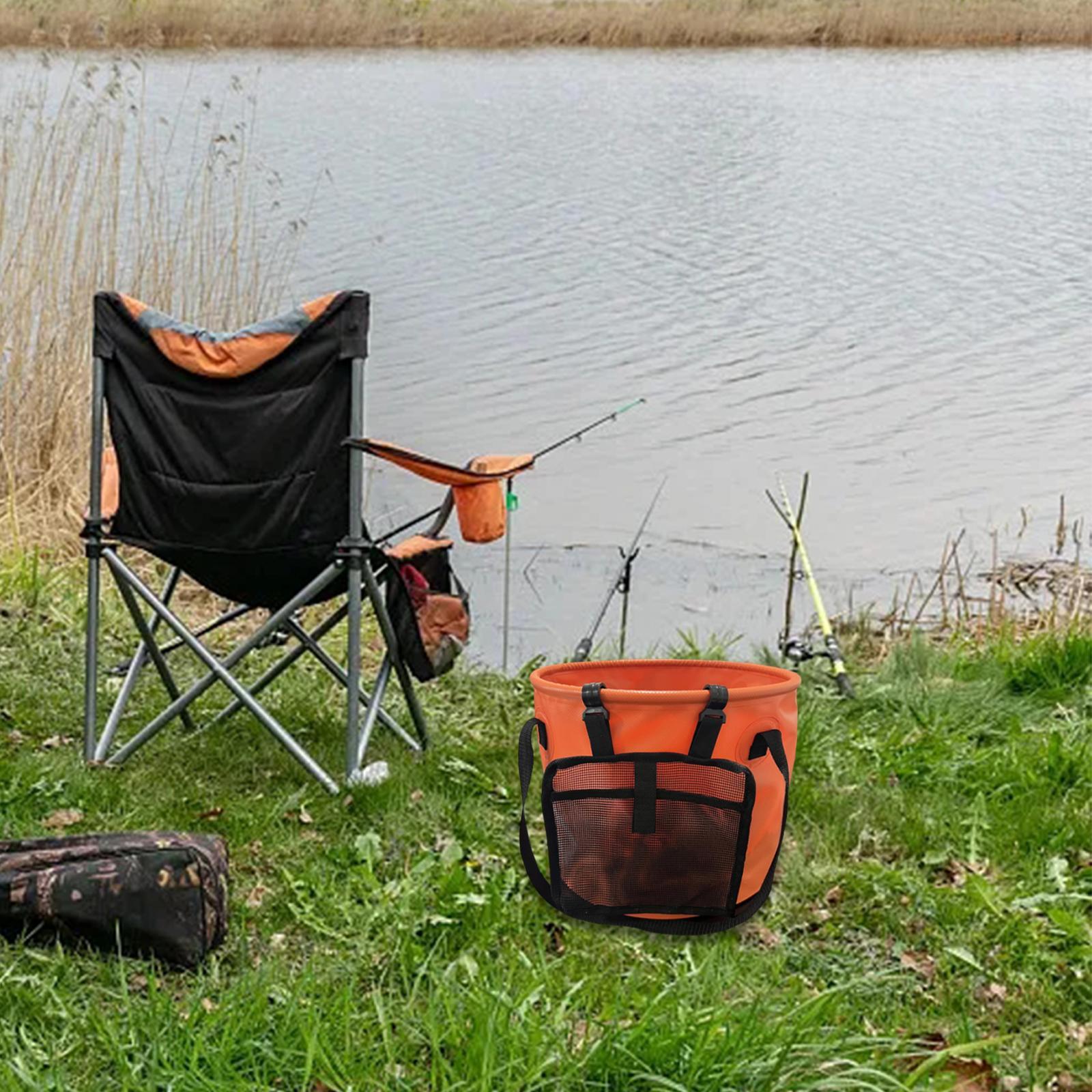 Collapsible Bucket Water Container Basin Pail 28L, Multifunctional Folding Water Storage Bucket, Collapsible Wash Basin for Fishing Travelling
