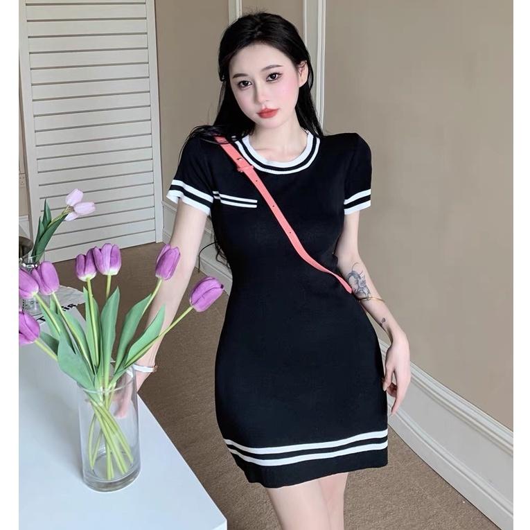 Váy body polo nữ len ngắn dáng ôm co dãn 4 chiều - Váy xinh đầm đẹp Quảng Châu cao cấp
