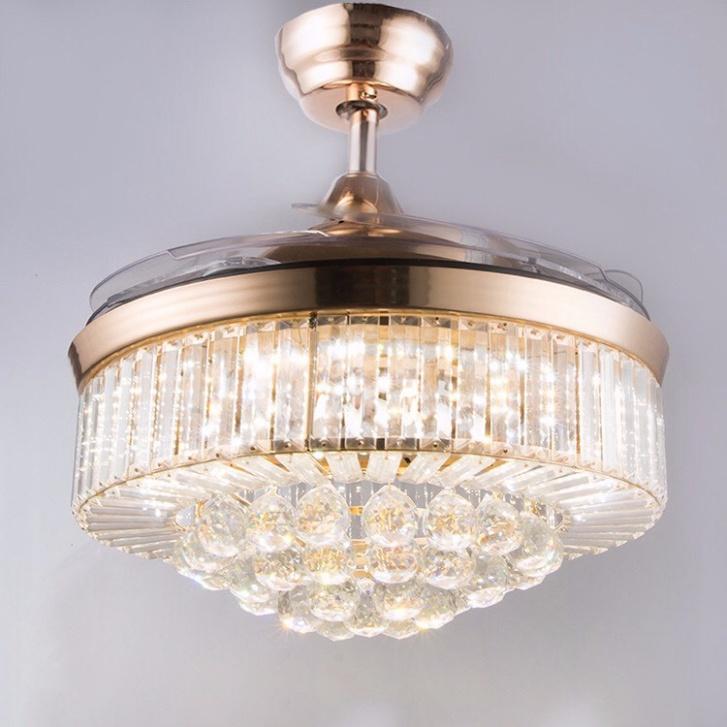Quạt trần phối hợp đèn Ca Sỹ Pha Lê Q02 DDT