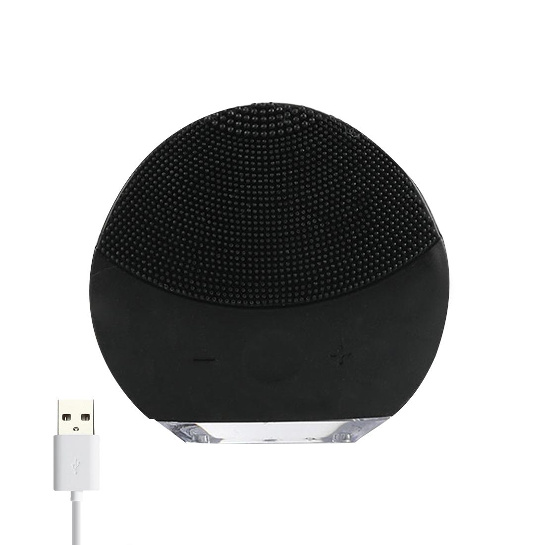 Siêu Sonic Silicone Điện Làm Sạch Da Mặt Bàn Chải Sonic Rửa Mặt Làm Sạch Da Giặt Mini Máy Mát Xa Bàn Chải Sạc