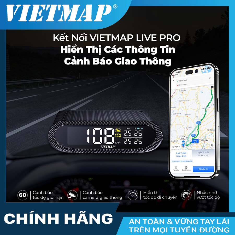 Cảm biến áp suất lốp Vietmap V3 van trong thay được pin - có cảnh báo tốc độ - Bảo hành 3 năm [TẶNG VIETMAP LIVE PRO