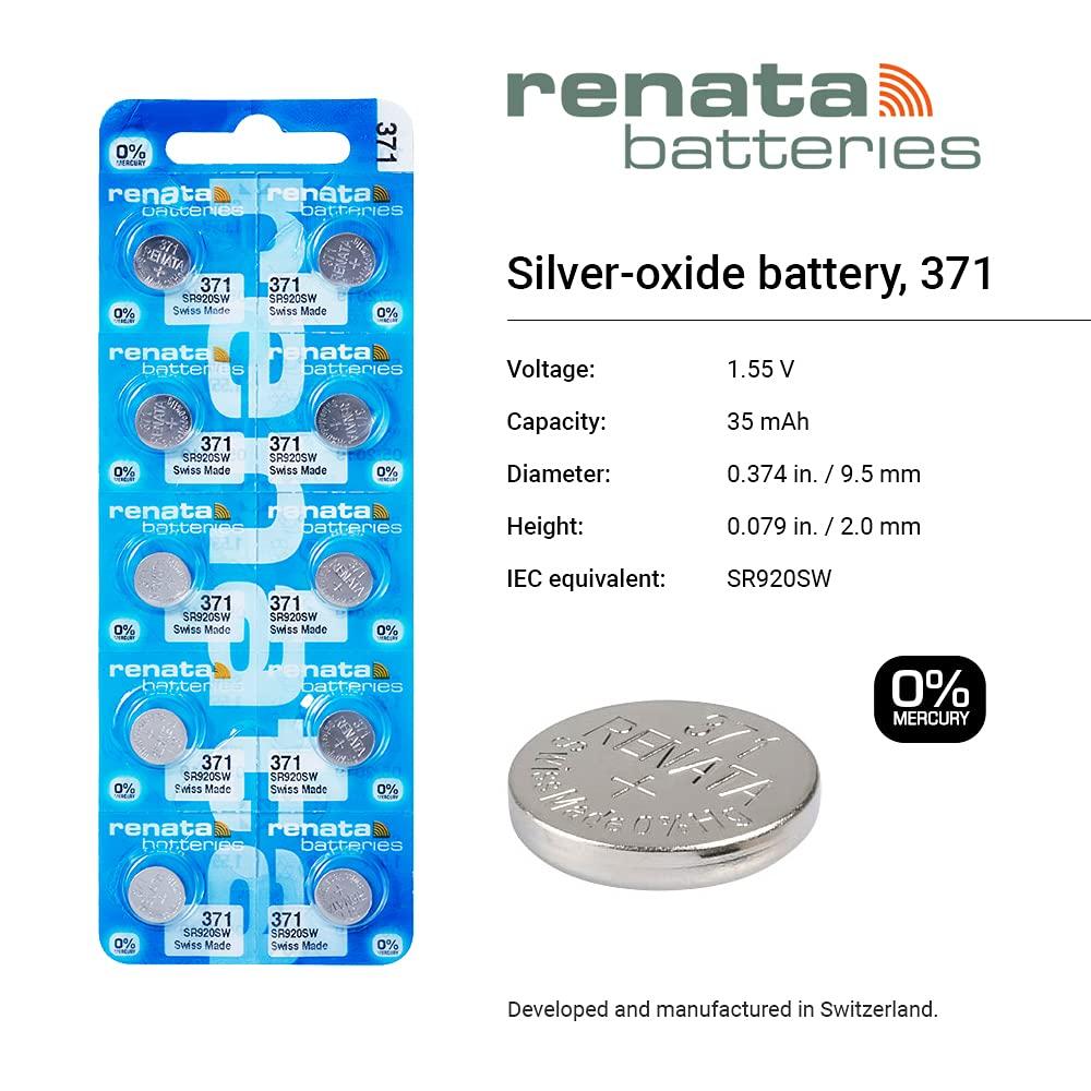 Pin đồng hồ Thụy Sỹ RENATA 371 SR920SW dành cho đồng hồ nhiều kim