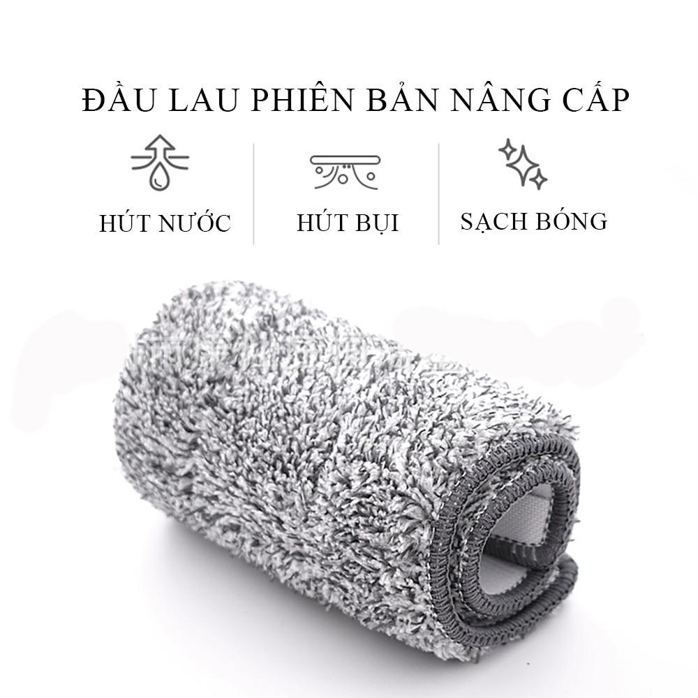 Bộ cây lau nhà chổi lau nhà tự vắt 360 độ thông minh, cao cấp tặng kèm 2 bông lau tiện lợi