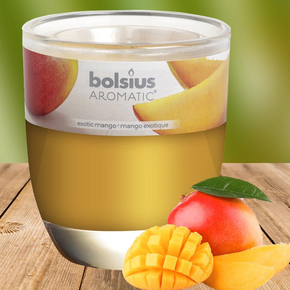 Ly nến thơm tinh dầu Bolsius Exotic Mango 105g QT024334 - hương xoài rừng, nến trang trí, thơm phòng, thư giãn, Hỗ trợ khử mùi